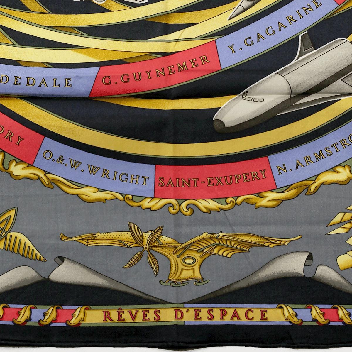 Hermes Scarf "Reves d'Espace" 70cm Cotton by Michel Duchene | Carre