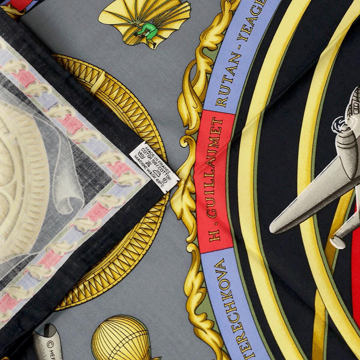 Hermes Scarf "Reves d'Espace" 70cm Cotton by Michel Duchene | Carre