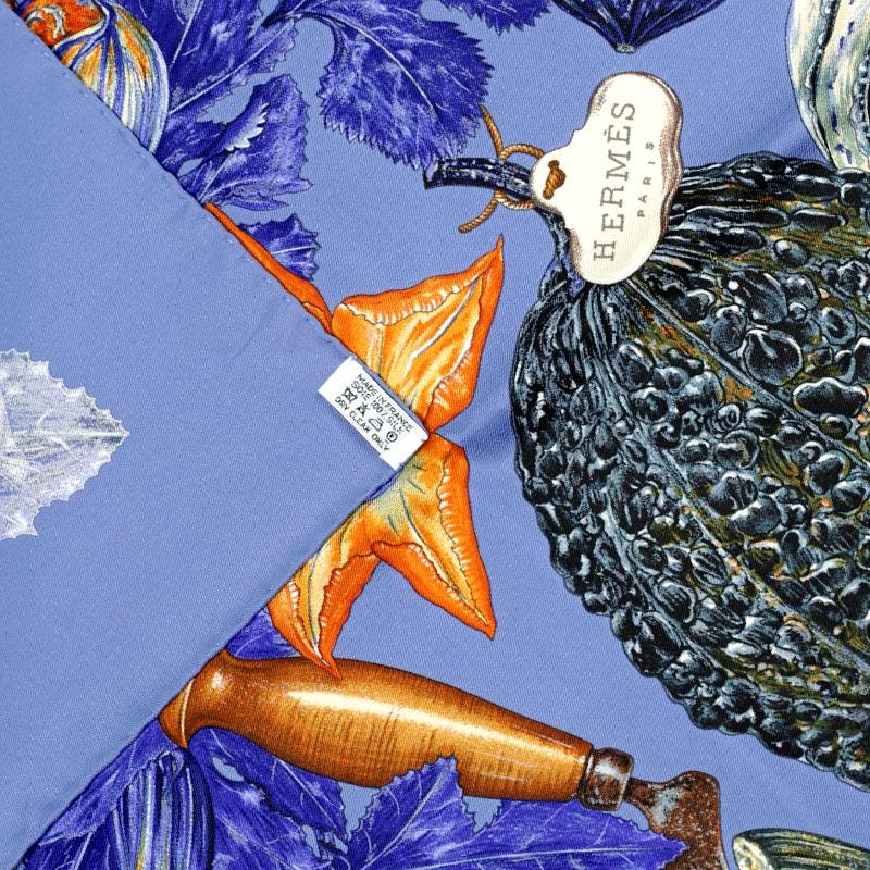 Hermes Scarf "Citrouilles et Coloquintes" by Valerie Dawlat Dumoulin 90cm Silk | Carre Foulard