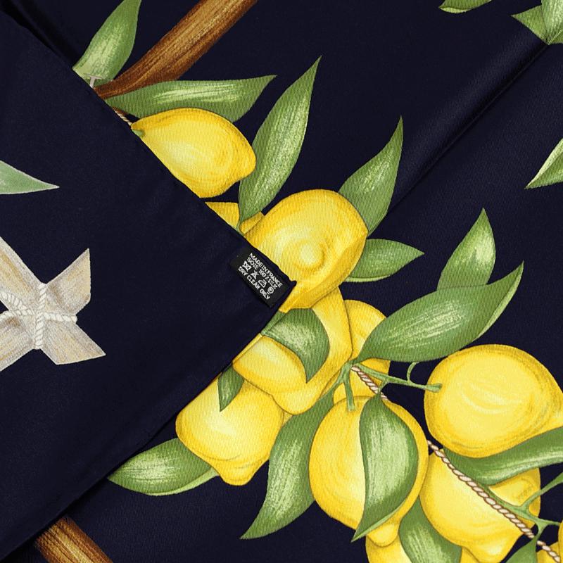 Hermes Scarf "Oranges et Citrons" by Madame la Torre 90cm Silk