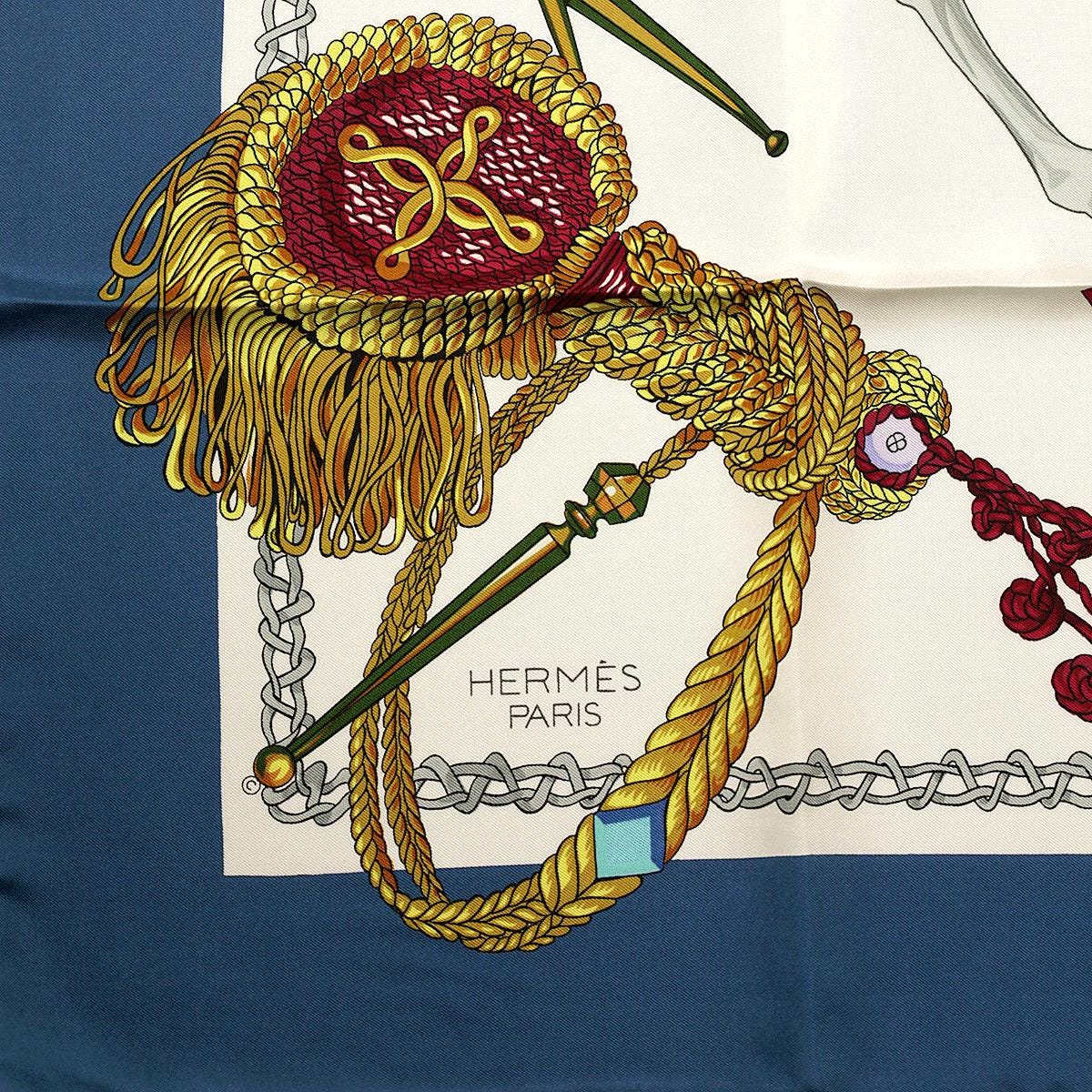 Hermes Scarf "La Timbalier" by Francoise Heron 90cm Silk | Carre Foulard