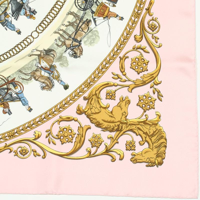 Hermes Scarf "Promenade de Longchamps" by Philippe Ledoux 90cm Silk | Carre Foulard