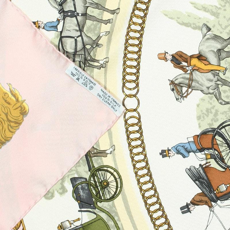 Hermes Scarf "Promenade de Longchamps" by Philippe Ledoux 90cm Silk | Carre Foulard
