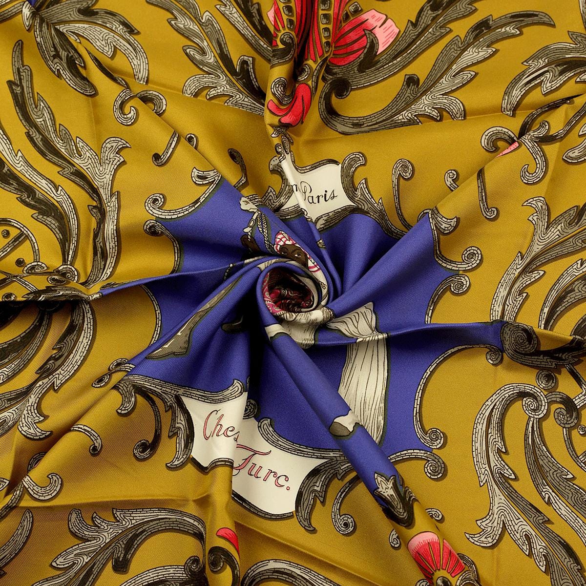 Hermes Scarf "Cheval Turc" by Christiane Vauzelles Vintage 90cm Silk | Carre Foulard