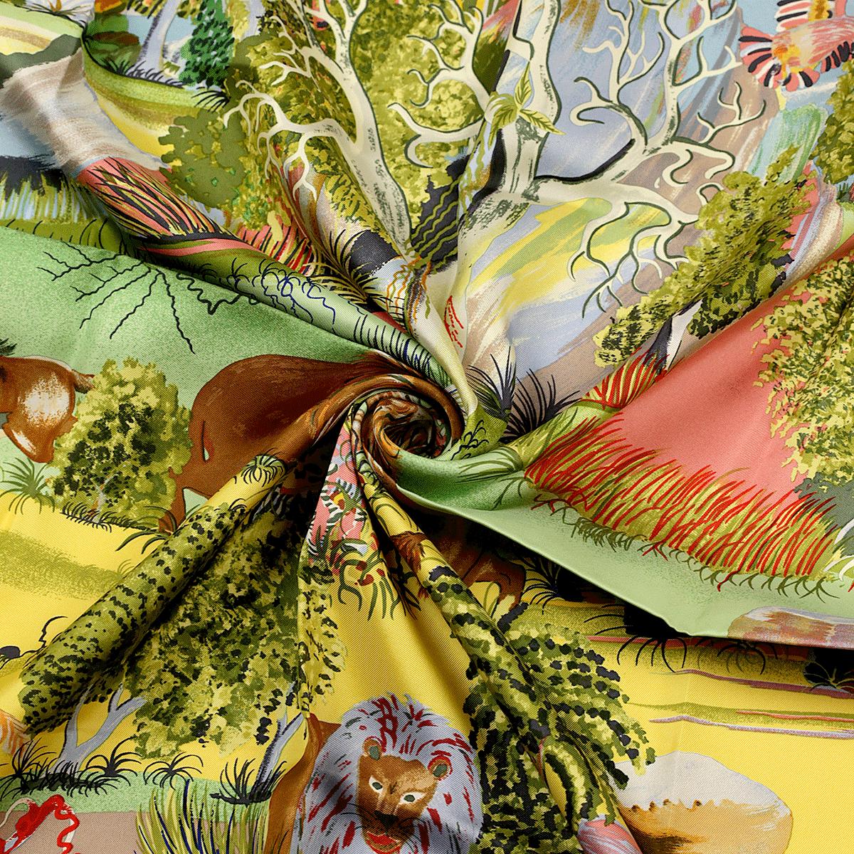 Hermes Scarf "Nuba Mountain" by Sefedin Kwumi 90cm Silk | Carre Foulard