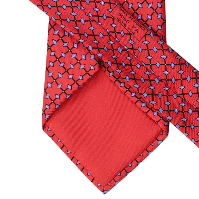 Hermes Men's Silk Tie Geometric Pattern 5060 | Necktie Cravate