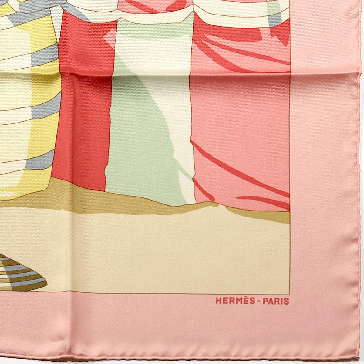 Hermes Scarf "Charmes des Plages Normandes II" by Loic Dubigeon 90cm Silk | Carre Foulard