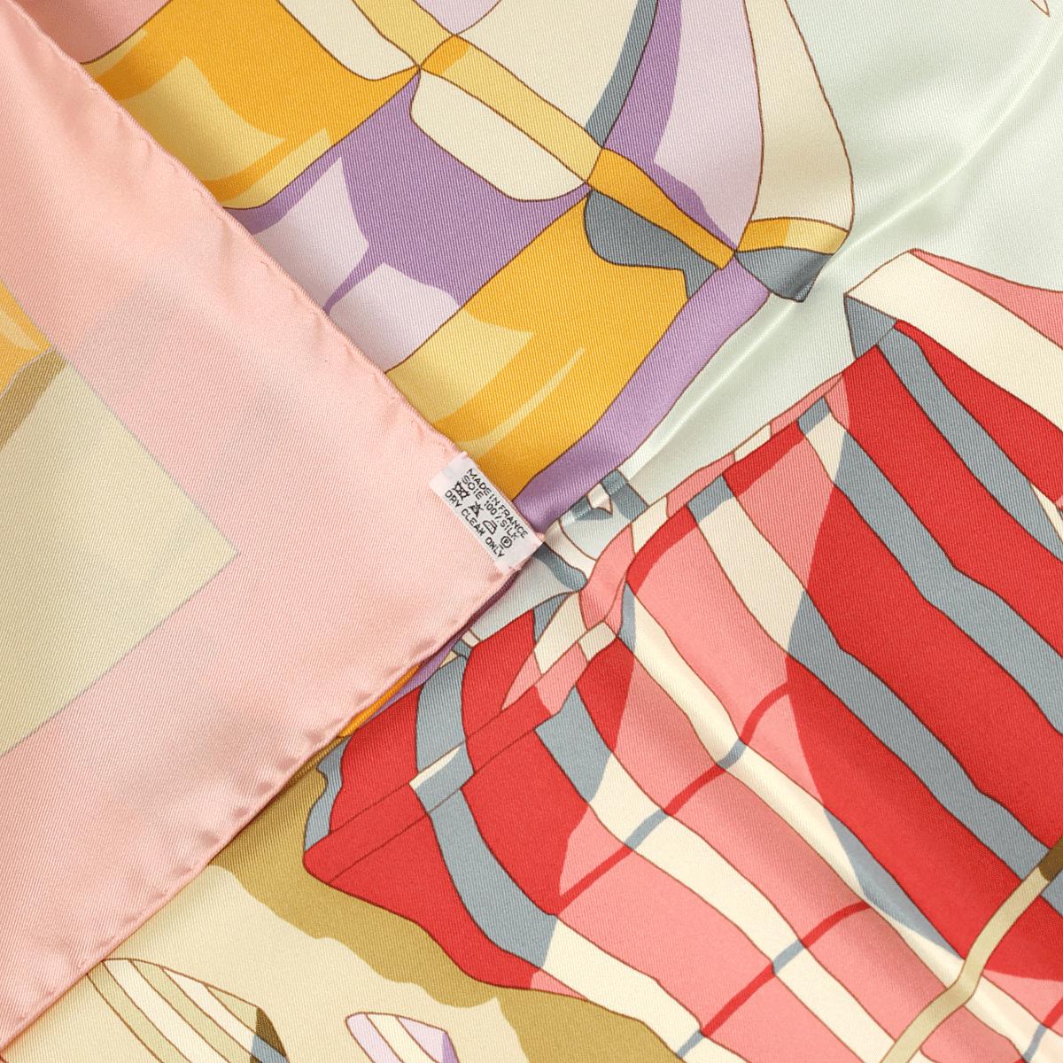 Hermes Scarf "Charmes des Plages Normandes II" by Loic Dubigeon 90cm Silk | Carre Foulard