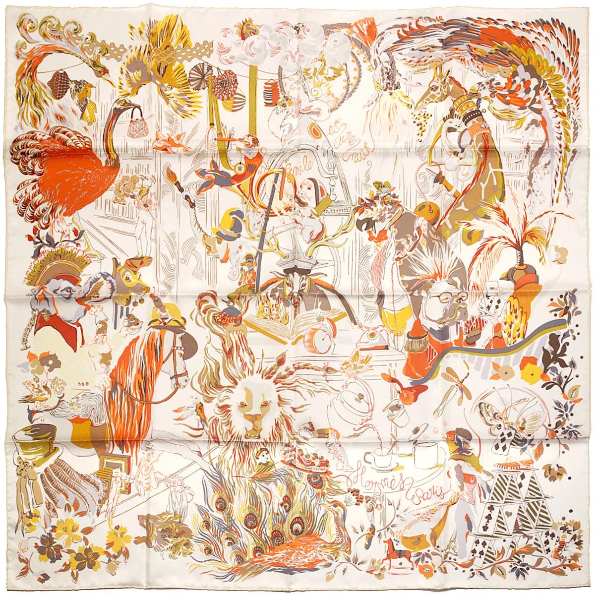 Hermes Scarf "Emile et Une Nuit" by Virginie Jamin 90cm Silk | Foulard Carre