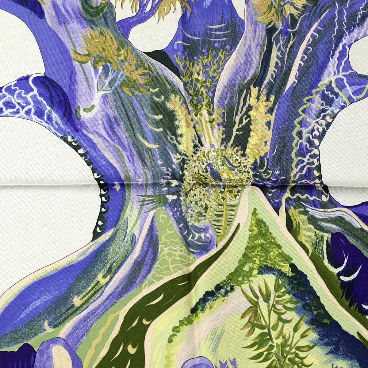 Hermes Scarf "Kuggor Tree" by Sefedin Kwumi 90cm Silk | Foulard Carre