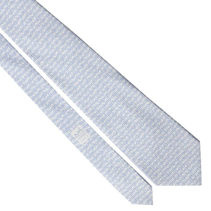 Hermes Men's Silk Tie Geometric Pattern 5333 | Necktie Cravate