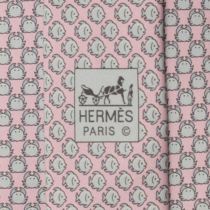 Hermes Men's Silk Tie Whimsical Crabs Pattern 625831 | Necktie Cravate