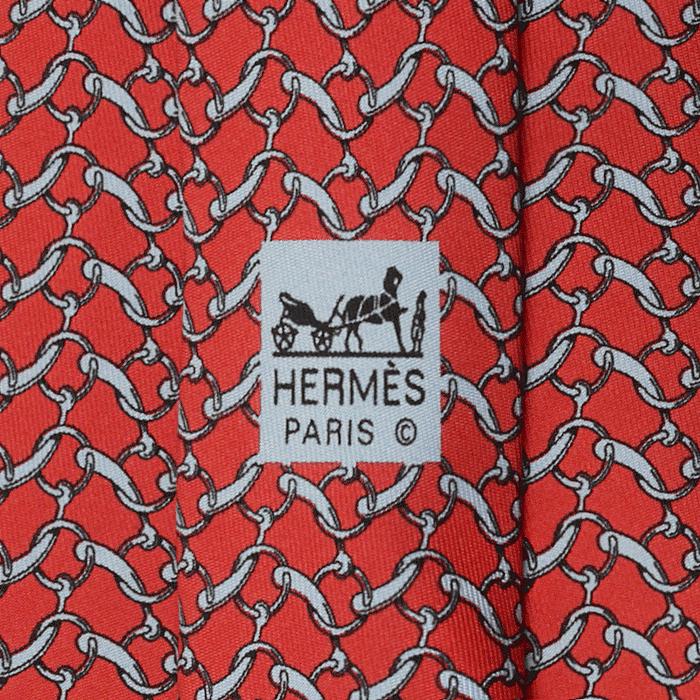 Hermes Men's Silk Tie Equestrian Geometric Pattern 7857 | Necktie Cravate