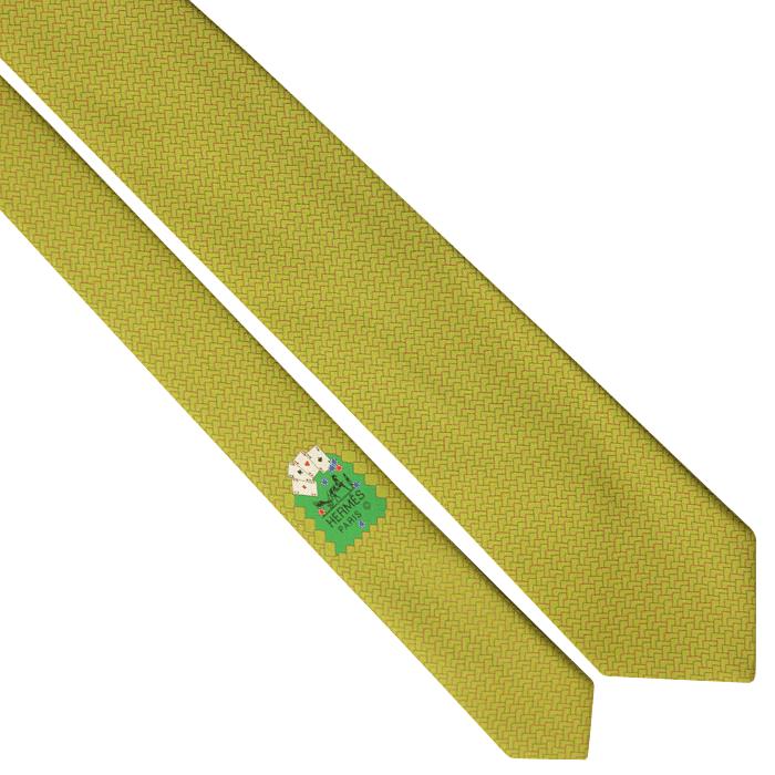 Hermes Men's Silk Tie Playing Cards Pattern 645731 | Necktie Cravate
