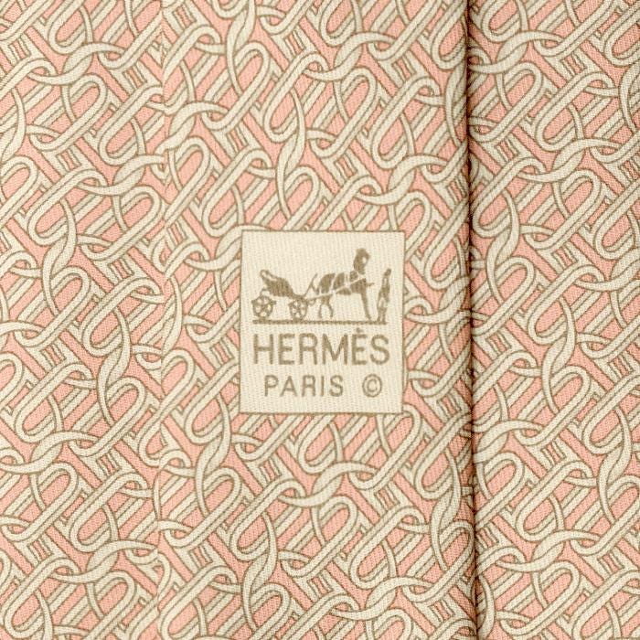 Hermes Men's Silk Tie Geometric Pattern 5449 | Necktie Cravate