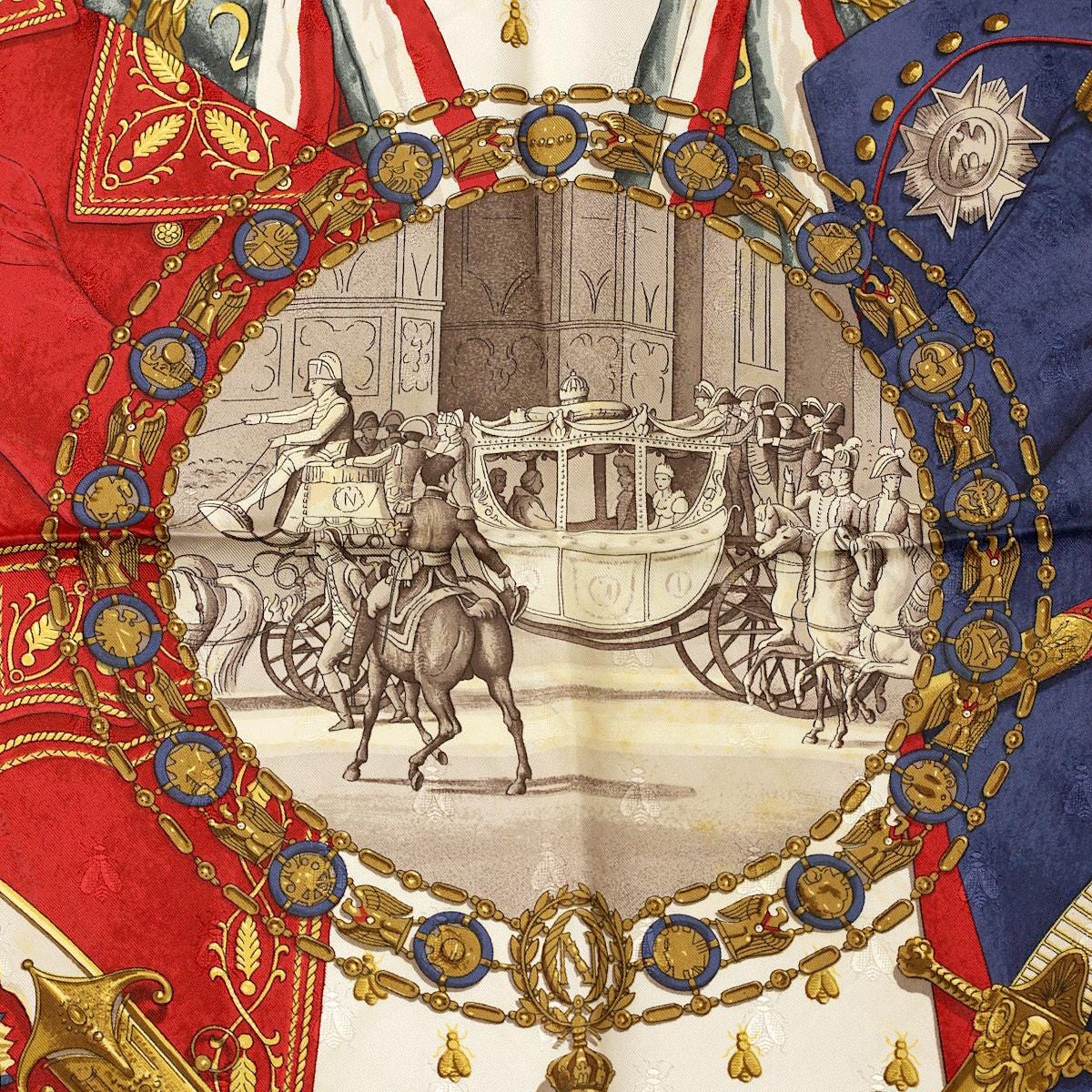 Hermes Scarf "Napoleon" by Philippe Ledoux 90cm Silk Jacquard | Carre Foulard