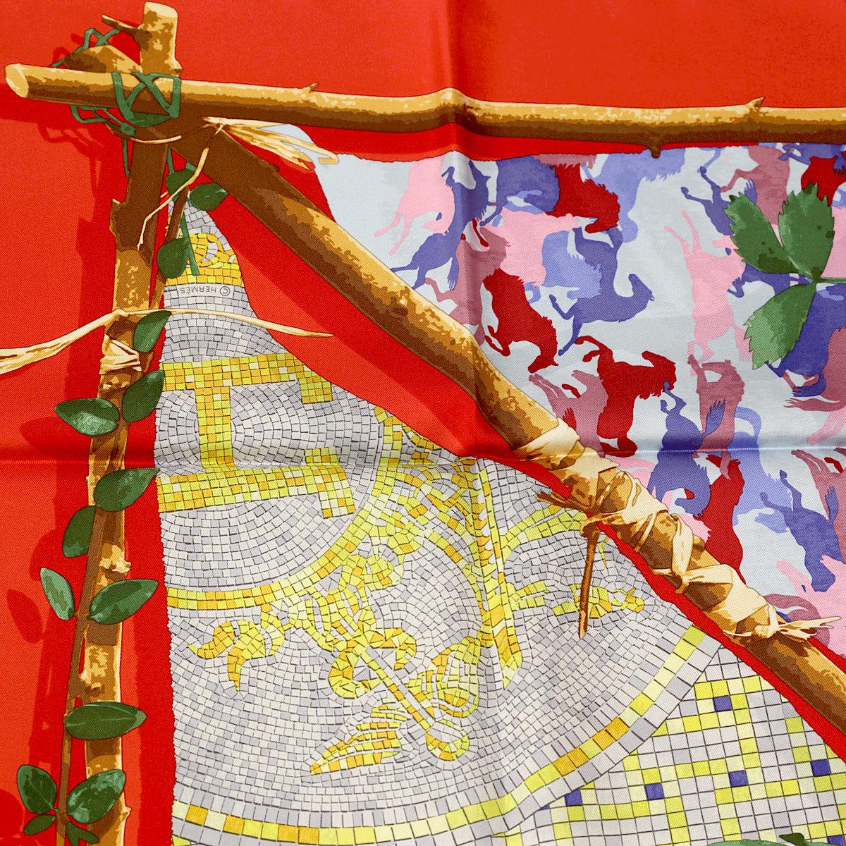 Hermes Scarf "Robinson Chic" by Benoit Pierre Emery 90cm Silk | Carre Foulard