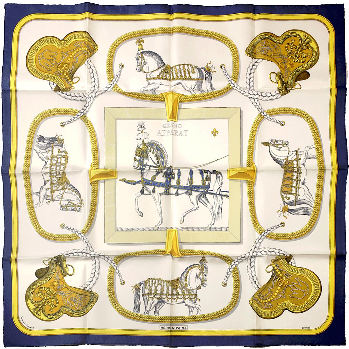 Hermes Scarf "Grand Apparat" by Jacques Eudel 90cm Silk | Carre Foulard
