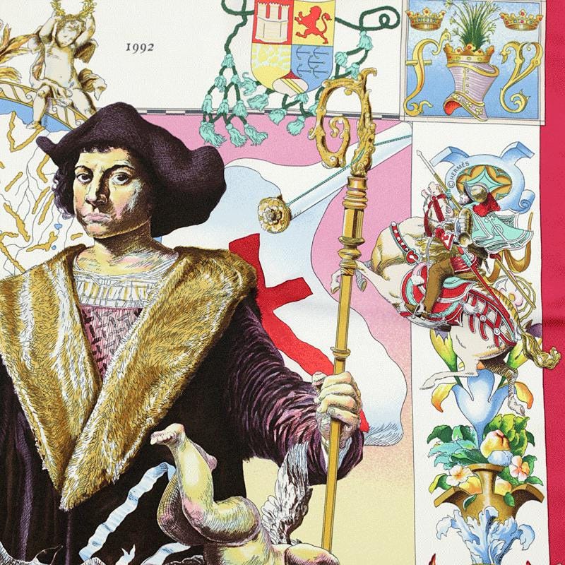 Hermes Scarf "Les Ameriques" by Kermit Oliver 90cm Silk | Carre Foulard