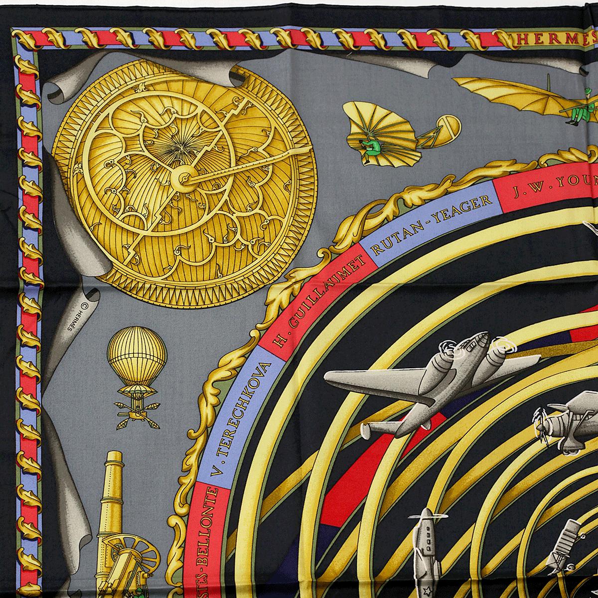 Hermes Scarf "Reves d'Espace" 70cm Cotton by Michel Duchene | Carre