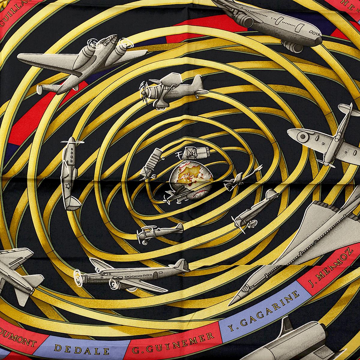 Hermes Scarf "Reves d'Espace" 70cm Cotton by Michel Duchene | Carre