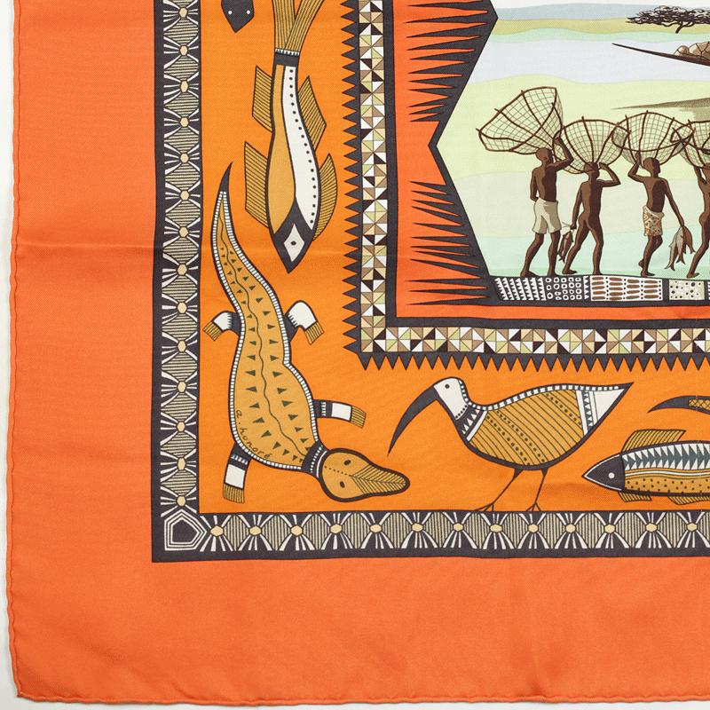 Hermes Scarf "Vie du Fleuve" by Aline Honore 90cm Silk | Carre Foulard NWT