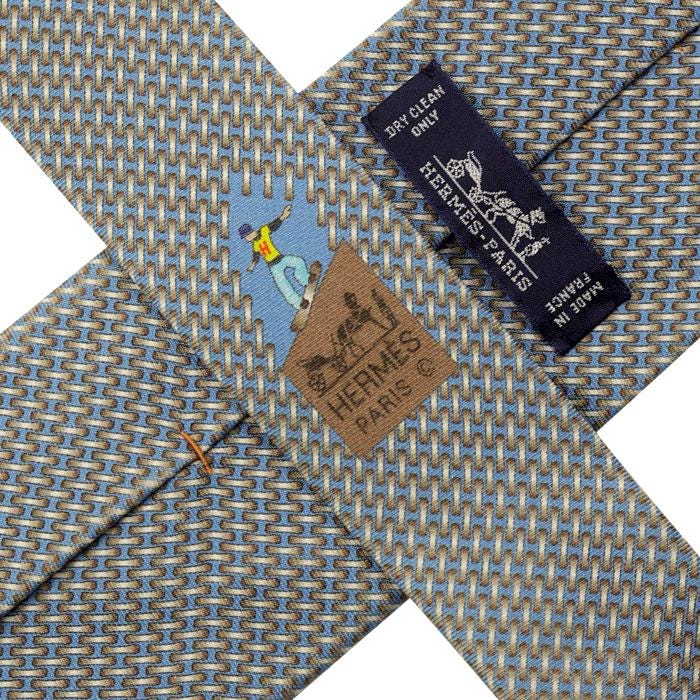 Hermes Men's Silk Tie Skateboard Pattern 645733 | Necktie Cravate