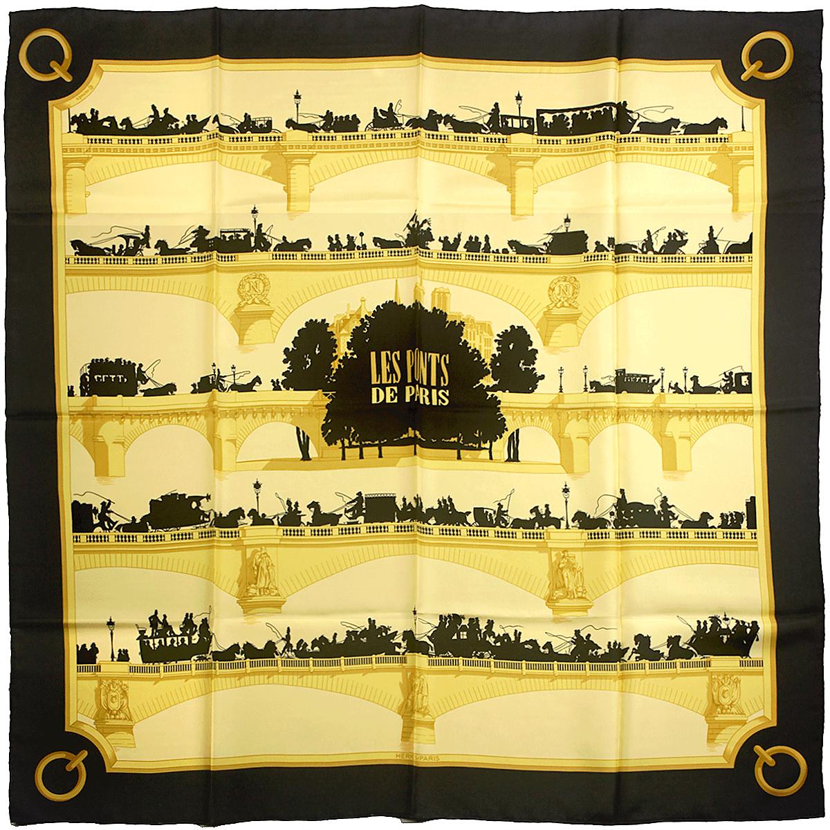 Hermes Scarf "Les Ponts de Paris" by Hugo Grygkar 90cm Silk | Carre Foulard