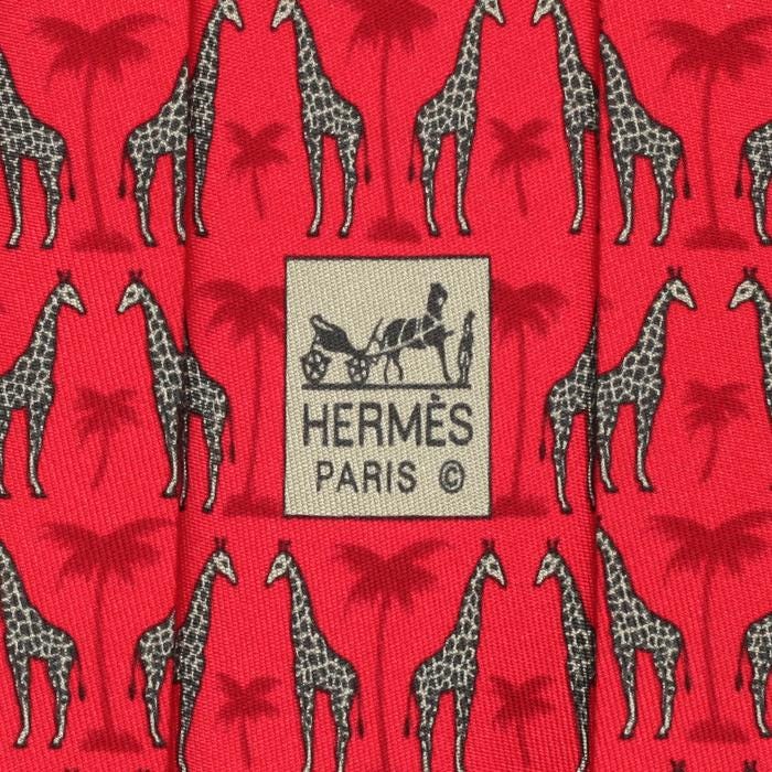 Hermes Men's Silk Tie Giraffes Pattern 7314 | Necktie Cravate