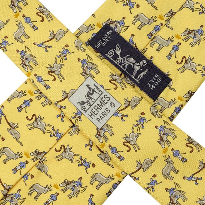 Hermes Men's Silk Tie Whimsical Jockeys Pattern 5473 | Necktie Cravate