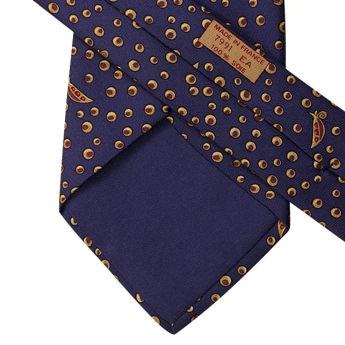 Hermes Men's Silk Tie Whimsical Peapods Pattern 7991 | Necktie Cravate