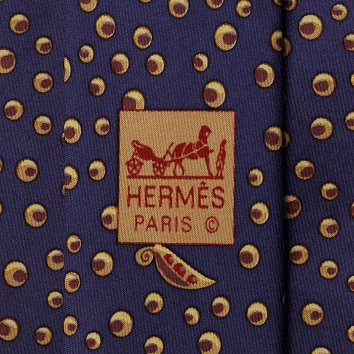 Hermes Men's Silk Tie Whimsical Peapods Pattern 7991 | Necktie Cravate