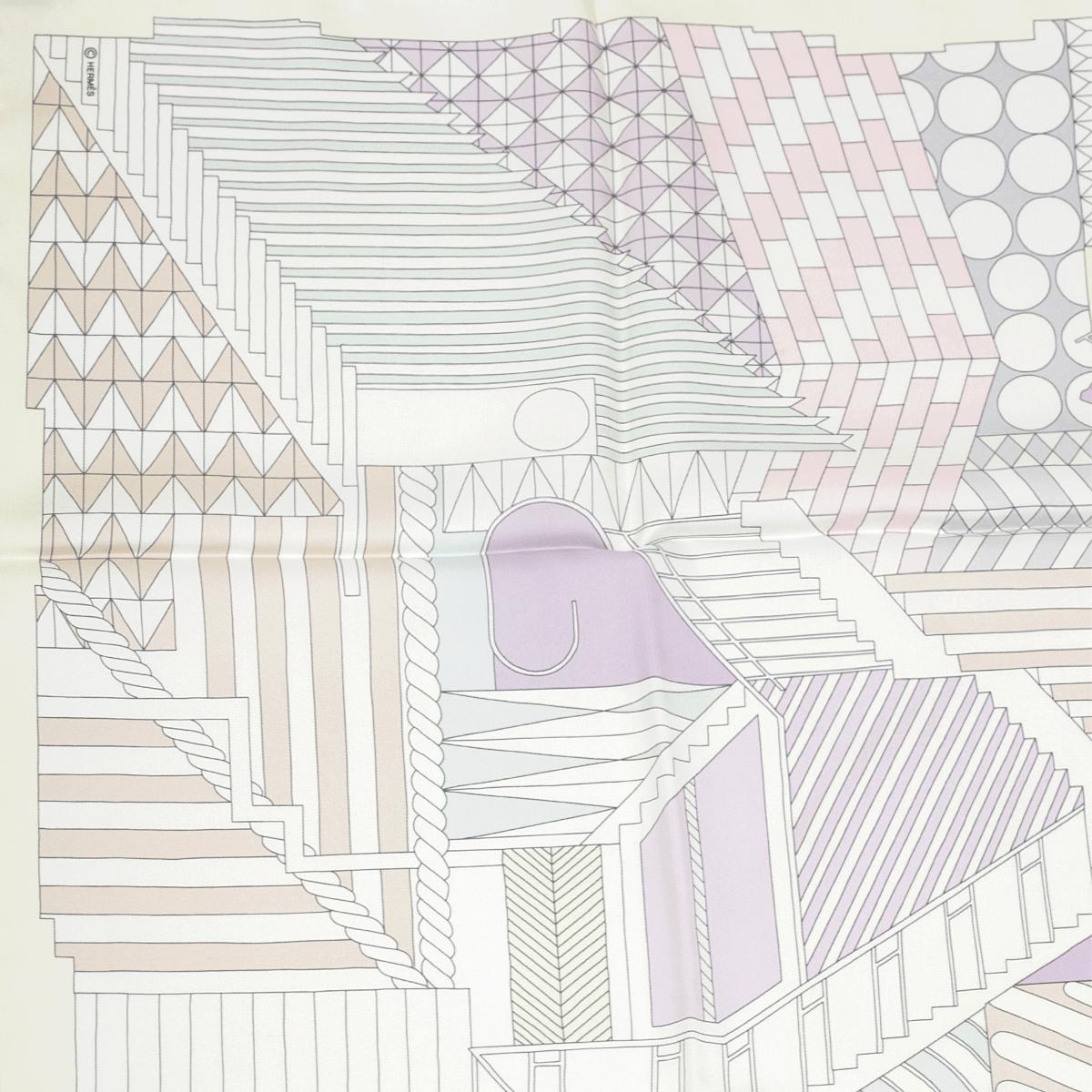 Hermes Scarf "Promenade au Faubourg" by Nigel Peake 90cm Silk | Carre Foulard