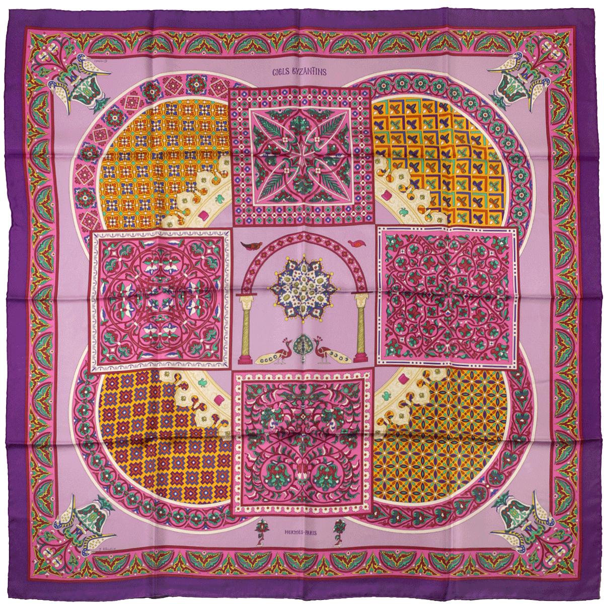 Hermes Scarf "Ciels Byzantins" by Julia Abadie 90cm Silk | Carre Foulard