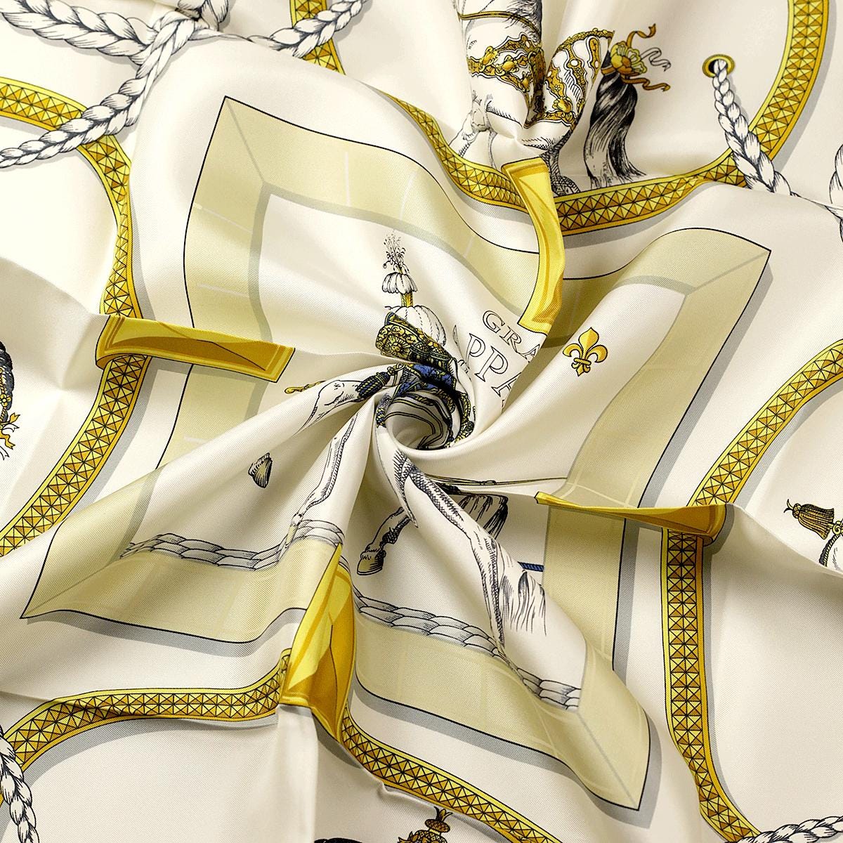Hermes Scarf "Grand Apparat" by Jacques Eudel 90cm Silk | Carre Foulard