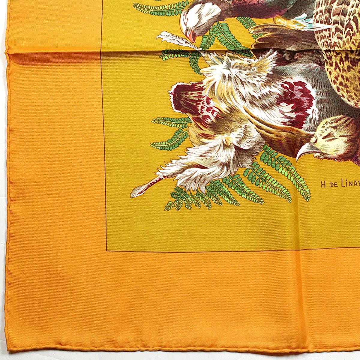 Hermes Scarf "Gibiers" by Henri de Linares Vintage 90cm Silk | Carre Foulard