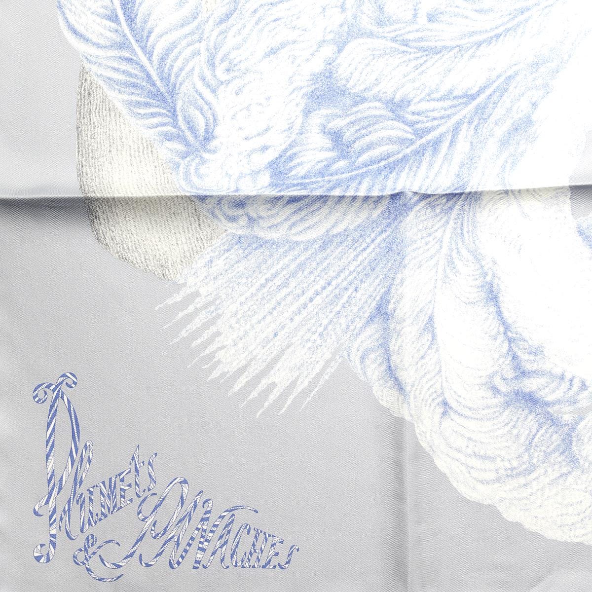 Hermes Scarf "Plumets et Panaches" by Florence Manlik 90cm Silk | NWT