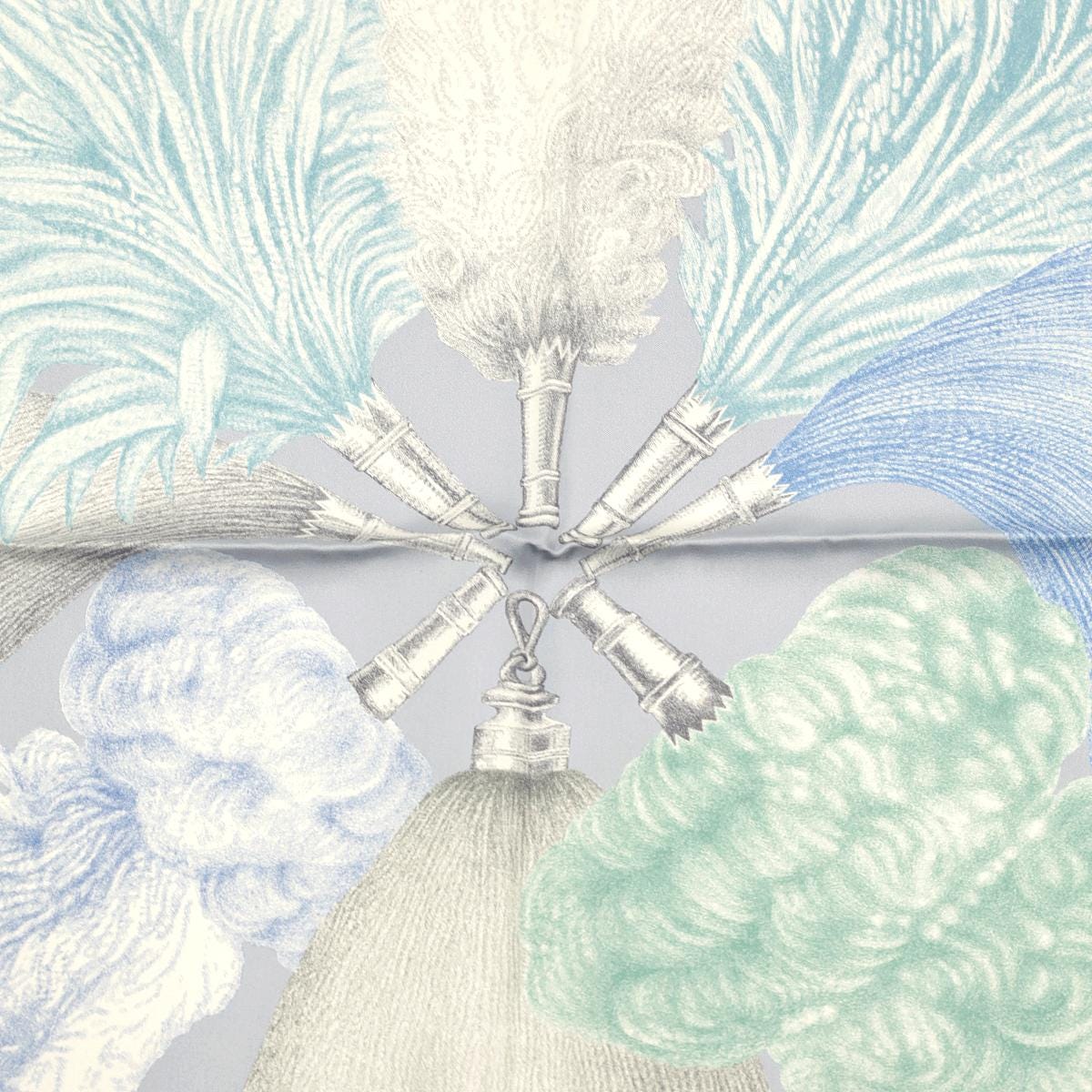 Hermes Scarf "Plumets et Panaches" by Florence Manlik 90cm Silk | NWT