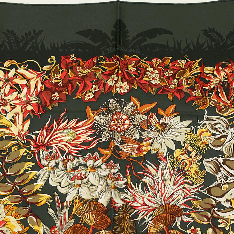 Hermes Scarf "L'Ile Deserte" by Annie Faivre 90cm Silk | Carre Foulard
