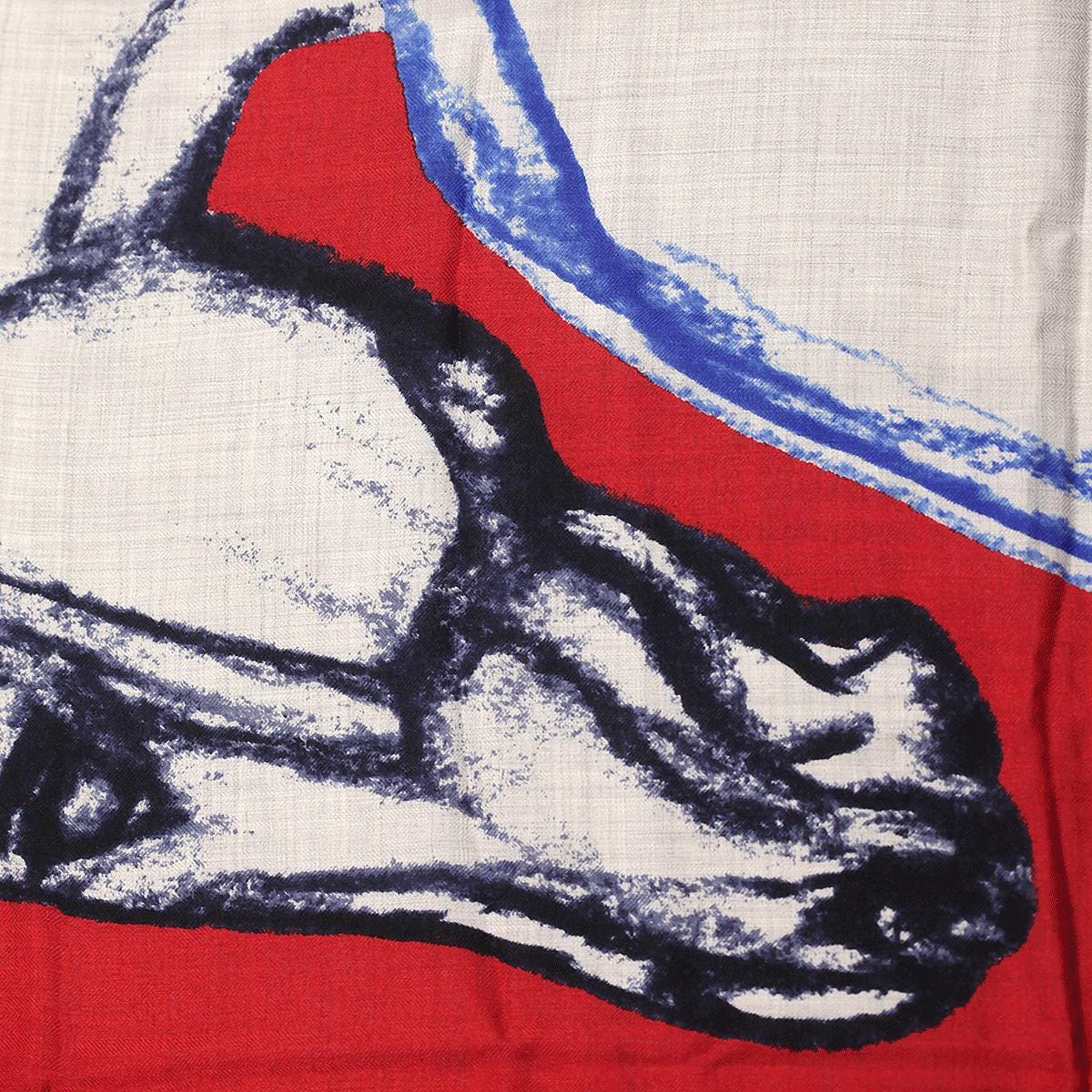 Hermes Cashmere Shawl 140cm "Chevaux au Prè" by Jean-Louis Sauvat | Scarf Carre Foulard