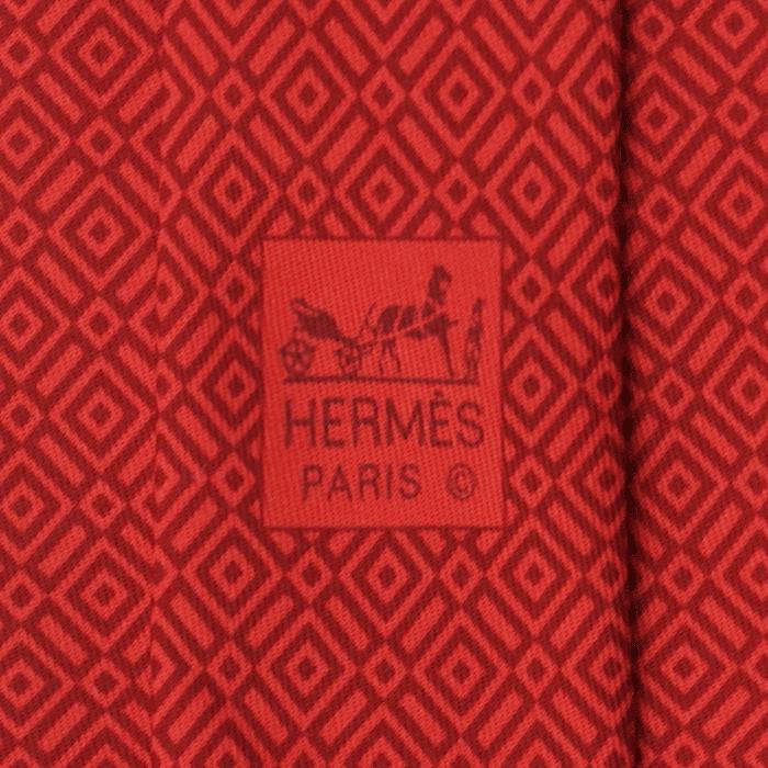 Hermes Men's Silk Tie Geometric Pattern 5332 | Necktie Cravate