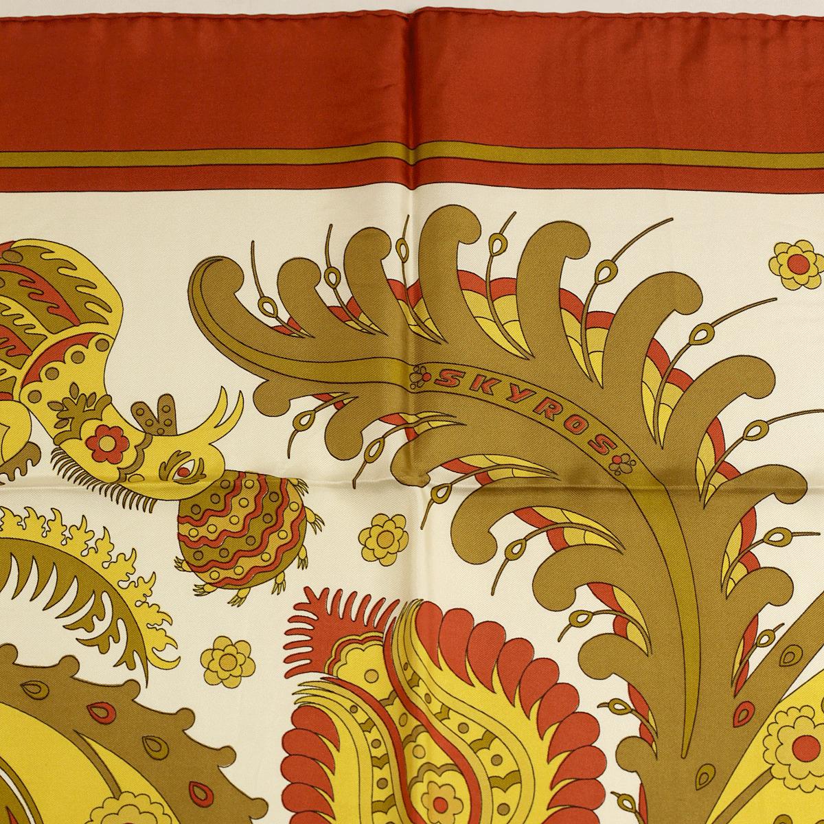 Hermes Scarf "Skyros" by Julia Abadie 90cm Silk | Foulard Carre