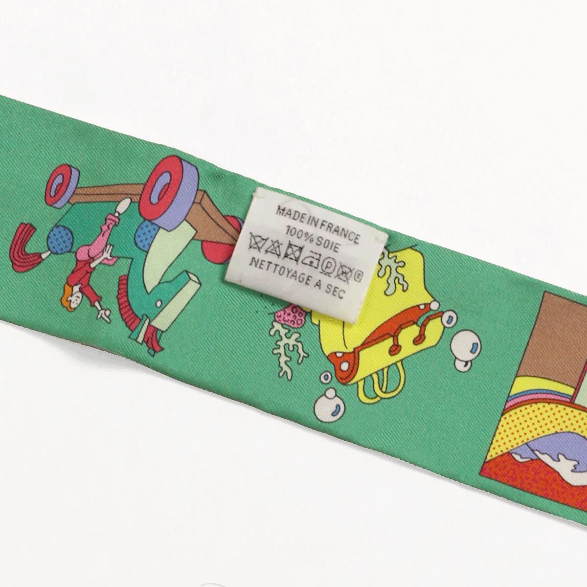 Hermes Scarf Maxi Twilly "A Vos Crayons" by Leigh P. Cook Silk 10cm x 180cm | Carre Foulard