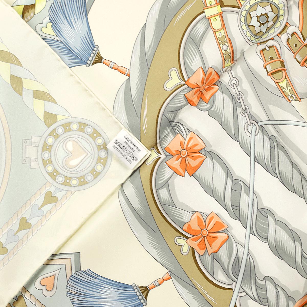 Hermes Scarf "Harnais de Coeur" by Daiske Nomura 90cm Silk | Carre Foulard