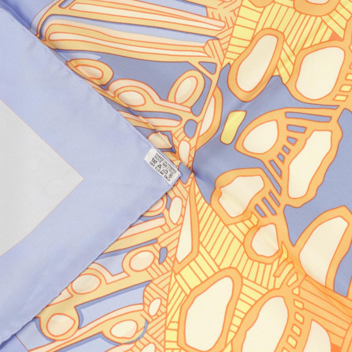 Hermes Scarf "Grands Fonds II" by Annie Faivre 90cm Silk