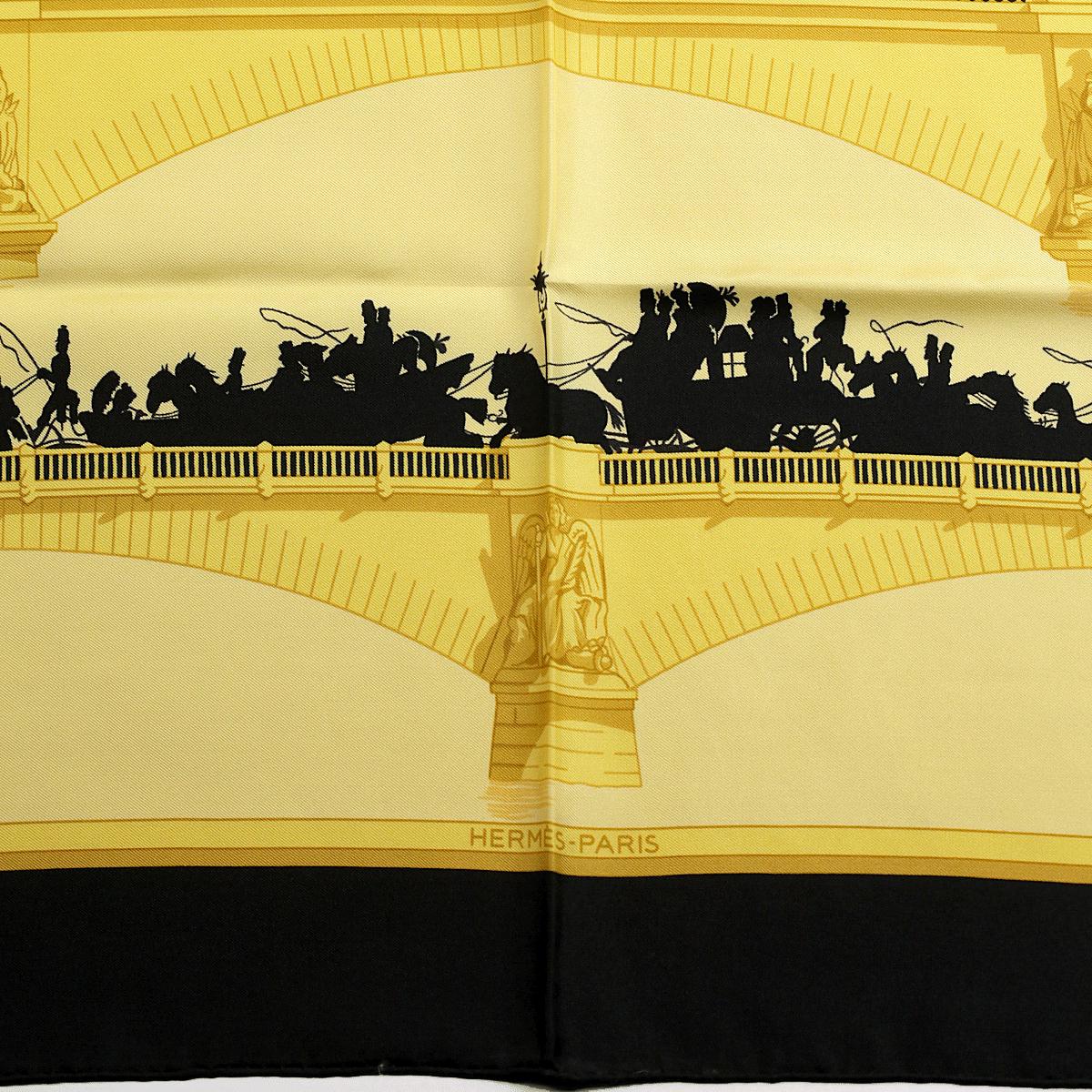 Hermes Scarf "Les Ponts de Paris" by Hugo Grygkar 90cm Silk | Carre Foulard
