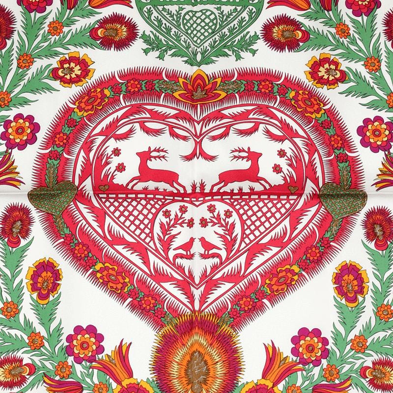 Hermes Scarf "Decoupages" by Anne Rosat 90cm Silk | Carre Foulard