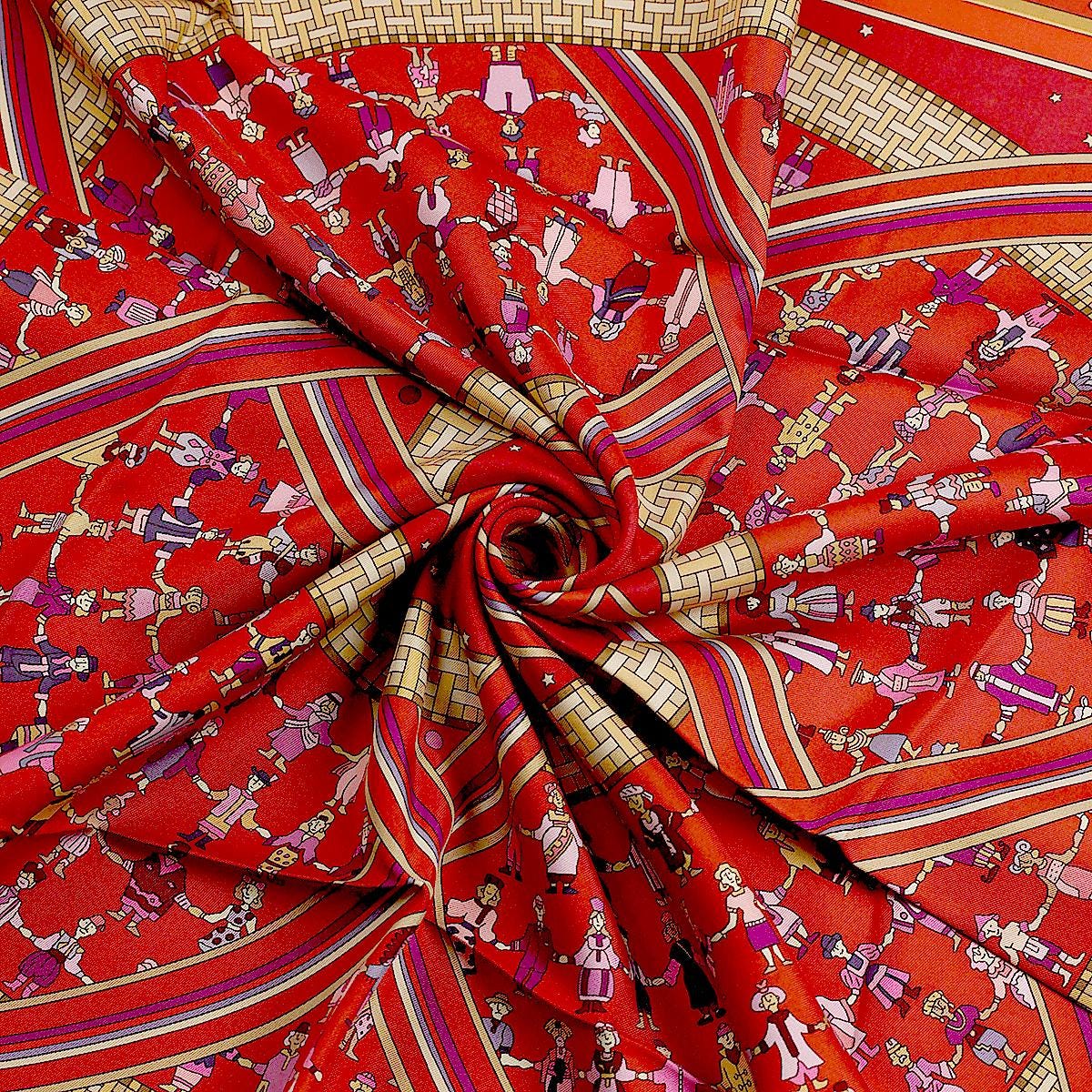 Hermes Scarf "Donner la Main" by Karen Petrossian 90cm Silk | Carre Foulard