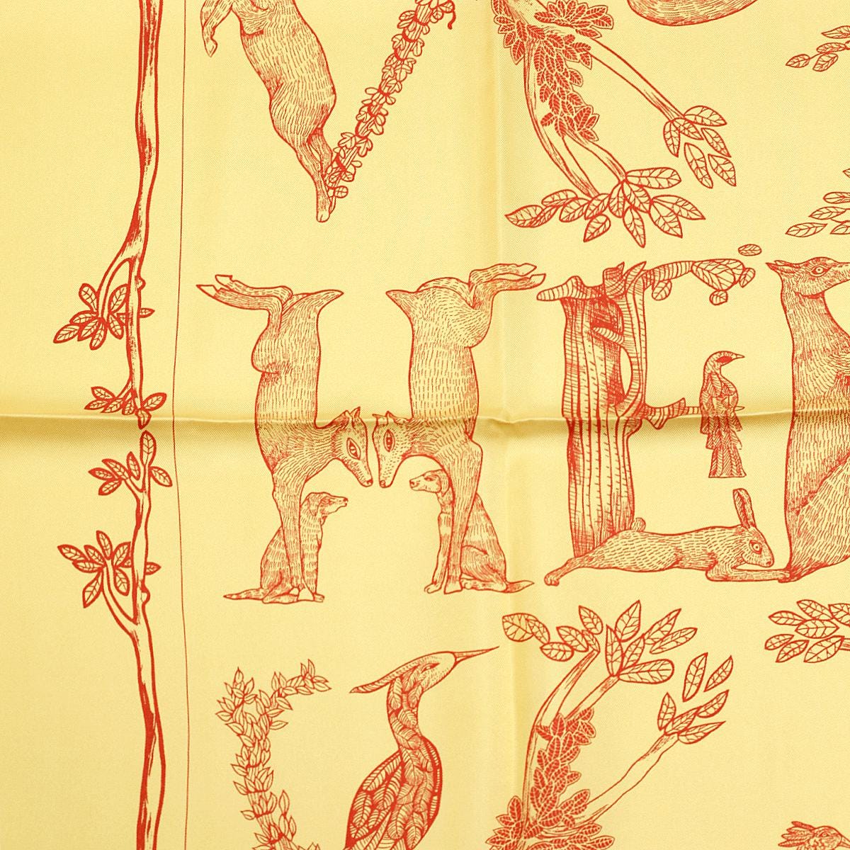 Hermes Scarf "Alphabet III" by Annie Faivre 90cm Silk | Carre Foulard