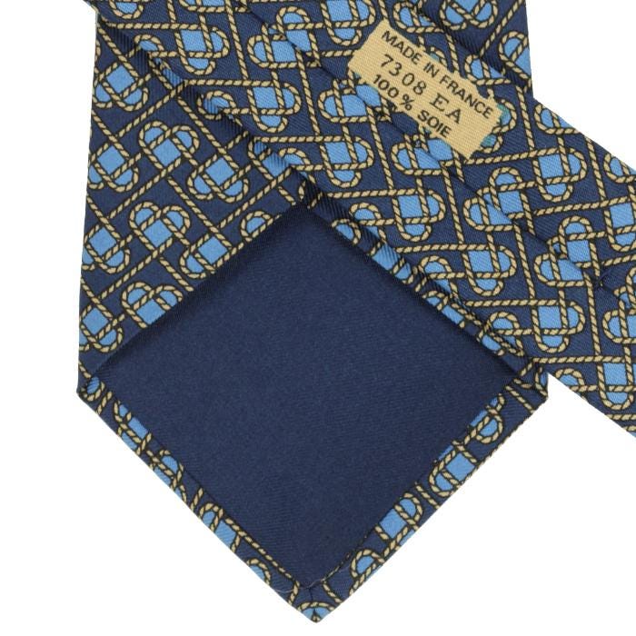Hermes Men's Silk Tie Vintage Geometric Pattern 7308 | Necktie Cravate
